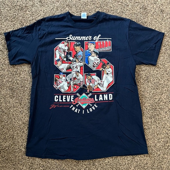 Cleveland Indians Summer of 95 Throwback T Shirt XL Thome Ramirez Alomar Pepsi - Picture 1 of 7